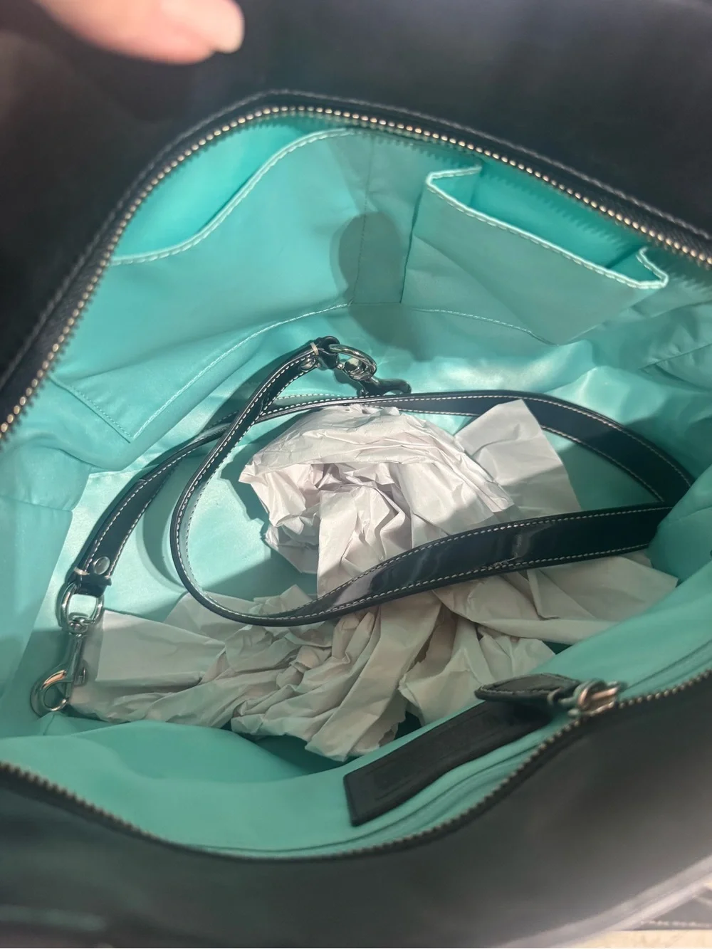 Coach sleek leather